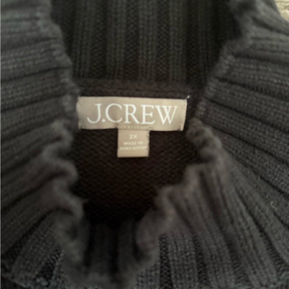 J.Crew Mockneck Sweater Women Black 2x